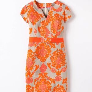 Boden Knotch Neck Sheath Dress 18L Long